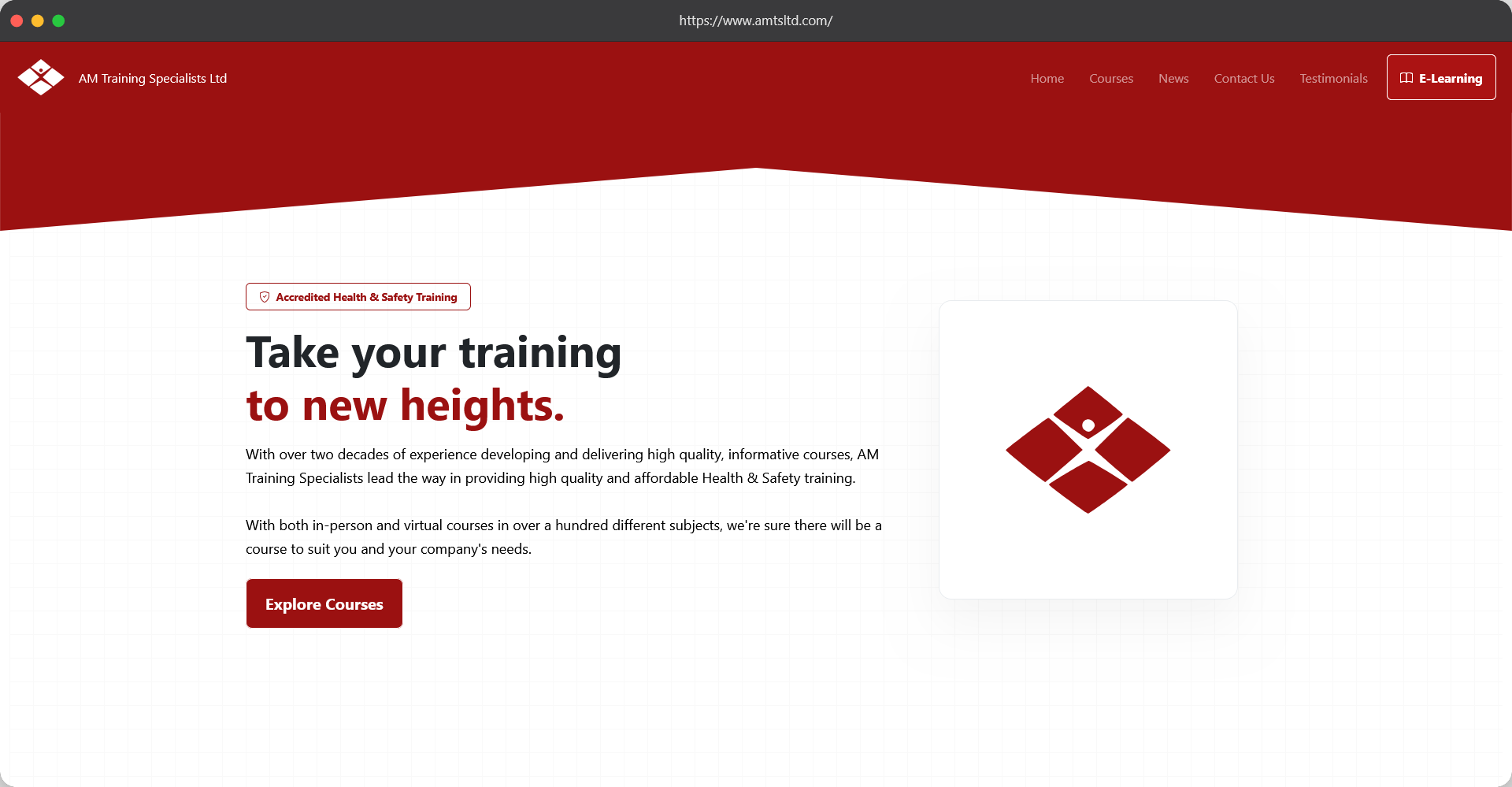 New Training Website Launch Image
